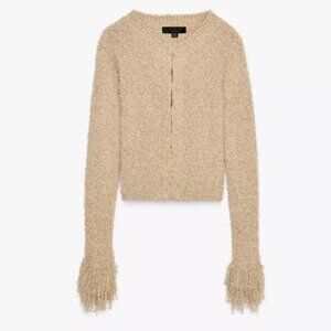 ZARA FRINGED KNIT JACKET